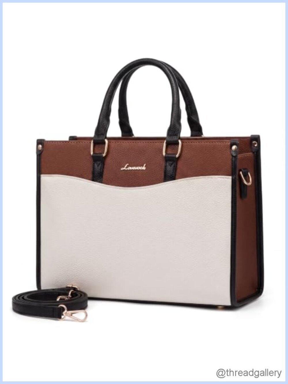 LOVEVOOK Vegan Leather Satchel Tote Crossbody with Wristlet